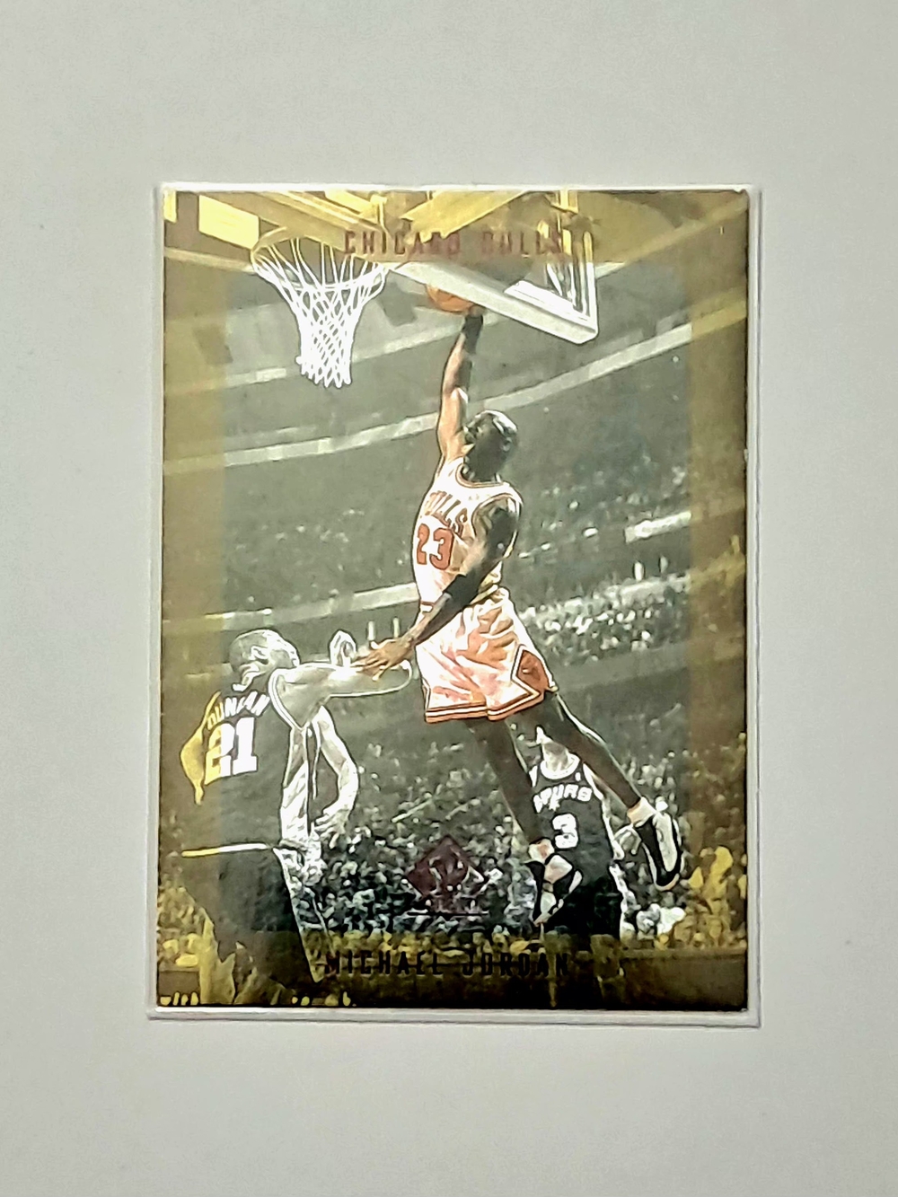 Michael Jordan 1997-98 SP Authentic Sample Gold NBA Basketball Card